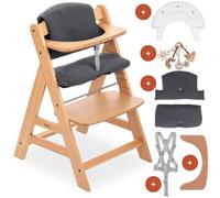 hauck Chaise Haute Bébé Alph avec Plateau Play Tray et Jouet - Natural