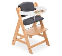 hauck Chaise Haute Bébé Alph avec Plateau Play Tray et Jouet - Natural