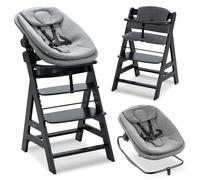 hauck Chaise Haute Bébé Alph avec Siège Highchair Bouncer - Black