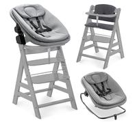 hauck Chaise Haute Bébé Alph avec Siège Highchair Bouncer - Grey