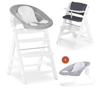 hauck Chaise Haute Bébé Alph avec Siège Nouveau-né 2 en 1 - White