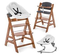 hauck Chaise Haute Bébé Alph avec Siège Nouveau-né Premium - Walnut
