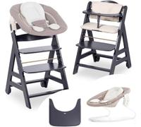 hauck Chaise Haute Bébé Bet avec Siège Nouveau-né 2 en 1 - Dark Grey