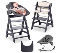 hauck Chaise Haute Bébé Bet avec Siège Nouveau-né Premium - Dark Grey
