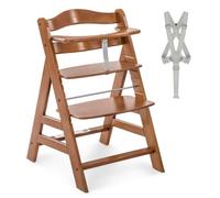 hauck Chaise Haute Bébé Évolutive Alpha+ Bois jusqu'à 90 kg, Walnut