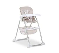 hauck Chaise Haute Bébé Sit N Fold - Utilisable dès 6 Mois à 15 kg, Pliable et Réglable, Tablette Repas Amovible, Dossier Inclinable à 1 Main, Légère, Panier - Beige