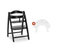 Hauck - Chaise haute en bois de hêtre Arketa N Play Beech - Blackwashed