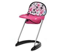 hauck Chaise Haute Poupée avec Plateau, Poupées jusqu'à 43 cm, Pink Dots, Rose Vif 932098