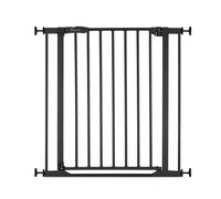 hauck Barrière Sécurité Enfant Clear Step 2 (Largeur 75 à 80 cm) - Seuil Ultra Plat, Sans Percage, Ouverture Bilatèrale à 1 Main , Verrouillage Manuel - Métal Noir