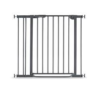 hauck Clear Step Autoclose 2, Gris Foncé - Barrière de Sécurité Enfant Porte et Escalier pour Largeur de 84-89 cm - avec Seuil Ultra Plat et Fermeture Automatique - sans Perçage - Usage Intérieur