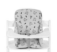 hauck Coussin Chaise Haute Bebe Alpha Cosy, Reducteur Compatible avec Chaises Hautes Bois Alpha+, Beta+ et Arketa, 6-36 Mois, Dossier Haut, Côtés Renforcés, Nordic Grey