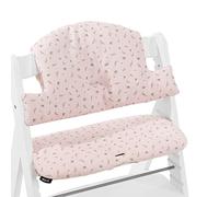 hauck Coussin Chaise Haute Bébé Highchair Pad Select, Compatible avec Chaises Alph Bet et Arketa, Antidérapant, Double Rembourrage au Dossier, Facile à Fixer, Jersey Fleurs Rose