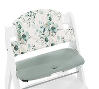 hauck Coussin Chaise Haute Bébé Highchair Pad Select, Compatible avec Chaises Alpha+, Beta+ et Arketa, Antidérapant, Double Rembourrage au Dossier, Facile à Fixer, Jersey Feuilles Menthe