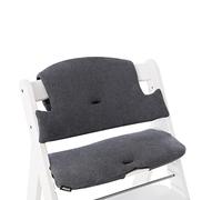 hauck Coussin Chaise Haute Bébé Highchair Pad Select, Compatible avec Chaises Alpha+, Beta+ et Arketa, Antidérapant, Double Rembourrage au Dossier, Facile à Fixer, Jersey Charbon