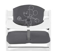 hauck Coussin Chaise Haute Bébé Highchair Pad Select, Compatible avec Chaises Alpha+, Beta+ et Arketa, Antidérapant, Double Rembourrage au Dossier, Facile à Fixer, Jersey Mickey Mouse Anthracite