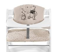 hauck Coussin Chaise Haute Bébé Highchair Pad Select, Compatible avec Chaises Alpha+, Beta+ et Arketa, Antidérapant, Double Rembourrage au Dossier, Facile à Fixer, Jersey Winnie L'Ourson Beige