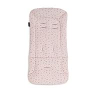 hauck Coussin Poussette Universelle - Également pour Nacelle Bébé, Remorque Velo Enfant - Coton, Respirant, Doux, Facile à Installer, Été et Hiver - Fleurs Rose