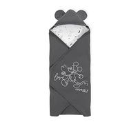 hauck Couverture Enveloppante Bébé - Nid d'Ange Bebe Cosy pour Siege Auto, Poussette, Nacelle avec Harnais 5 Points, Lavable - Mickey Gris (Snuggle N Dream)