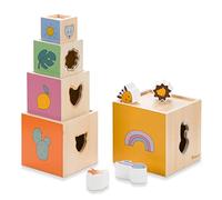 Hauck Cubes empilables bébé Stack N Raise – Bois certifié FSC® dès 1 an