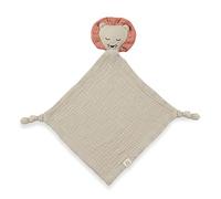 hauck Doudou Bebe Cuddle N Play, Peluche Naissance en Mousseline, Doudou Mouchoir Éveil - pour Fille et Garçons - Lavable à 60°C - 25x25 cm - Lion Beige