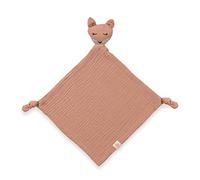 hauck Doudou Bebe Cuddle N Play, Peluche Naissance en Mousseline, Doudou Mouchoir Éveil - pour Fille et Garçons - Lavable à 60°C - 25x25 cm - Fox Cork