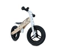 Hauck Draisienne 2 Ans Balance N Ride, Velo Bebe en Bois FSC, Supporte Jusqu'à 20 kg, Selle Réglable, Roues Pneumatiques 12 Pouces, Portable, Sonnette