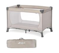 hauck Dream N Play Lit Parapluie - Lit Voyage Bebe et Enfant, Pliable, Compact, avec Sac de Transport, de la Naissance à 15 kg, Filets Respirants - Beige