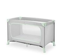 Hauck Dream N Play Plus Dusty Mint - Lit de Voyage pour bébés et Tout-Petits avec Trappe XL, Sac de Voyage, léger, Pliable Rapide et Compact, 120 cm x 60 cm, à partir de la Naissance jusqu'à 15 kg