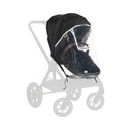 hauck Habillage Pluie Universelle pour Poussette, Bord Réfléchissant, Fenêtre de Contact, Bonne Circulation de l'Air, Fixation Facile, Transparent