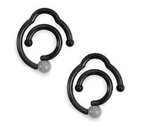 hauck Hook Me Crochets pour Poussettes Universel, Crochets Poussettes Rotatifs, Clips pour Accrocher Sacs Et Cabas Sur Un Landau, Noir, Pack de 2