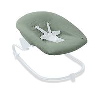 hauck Housse Transat Bebe pour Balancelle Alpha Bouncer Premium, Alpha Bouncer Deluxe, Alpha Bouncer 2in1, Coton Mousseline Respirant, 85 cm x 74 cm x 0,25 cm, Vert Sauge