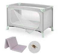 hauck Lit Parapluie Bébé avec Matelas Dream N Play Plus - Dusty Mint