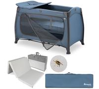 hauck Lit Parapluie Bébé avec Matelas Play N Relax Center - Bleu Foncé