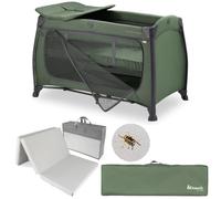 hauck Lit Parapluie Bébé avec Matelas Play N Relax Center - Vert Foncé