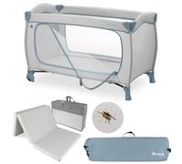 hauck Lit Parapluie Bébé avec Matelas Sleep N Play Go Plus - Dusty Blue
