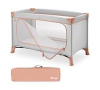 Hauck Lit Parapluie Bebe Dream N Play Plus, Grande Ouverture Latérale pour Jouer, Pliable, Compact, Sac de Transport, de la Naissance à 15 kg, Dusty Cork