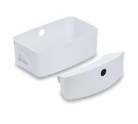 hauck Lot Boite Rangement pour Chaise Haute Bébé Alpha+ et Beta+ - Grand Panier (jusqu'à 5 kg) et Petite Boîte avec Couvercle (jusqu'à 3 kg), Facile à Nettoyer, Blanc