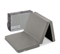 hauck Matelas Lit Parapluie Bébé 120x60x5 cm Sleeper - Compatible Dream N Play Plus, Sleep N Play Go Plus, Play N Relax Center - Compact, Sac de Transport, Gris