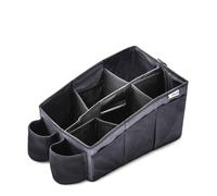 hauck Organize Me Sac Organisateur pour Auto, Boîte de Rangement de Voiture Pliable, Multi-Compartiments Poignée de Transport, Gris foncé
