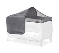 hauck Pare Soleil et Moustiquaire Lit Bebe, Protection UV 50+, Filet Anti Moustique Respirant, Facile à Installer avec Elastique et Velcro, Pliable, Gris