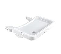 hauck Plateau Bebe Repas Alpha Tray pour Chaise Haute Bébé Alpha+ et Beta+, 6-24 Mois, Réglable 3 Positions, Inclus Reducteur Siege, Tablette Amovible, Rebord Surélevé, Blanc