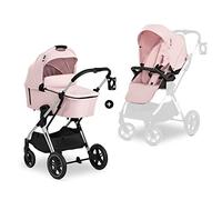 hauck Poussette 2 en 1 Vision X - Avec Nacelle, Siège Réversible et Couvre-Jambes, Roues en Caoutchouc, Pliable et Compacte, Porte Gobelet, Jusqu'à 22 kg - Rose Mélange