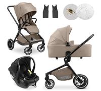 hauck Poussette 3 en 1 Move N Care avec Siege Auto Bebe Drive N Care et Nacelle Bébé - Trio Complet dès la Naissance jusqu’à 22 kg - Suspensions et Siège Réversible (Brun Moka)