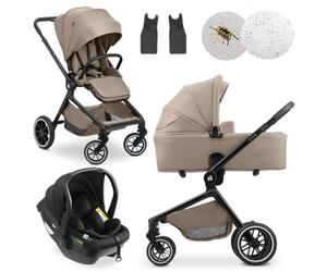hauck Poussette 3 en 1 Move N Care avec Siege Auto Bebe Drive N Care et Nacelle Bébé - Trio Complet dès la Naissance jusqu’à 22 kg - Suspensions et Siège Réversible (Brun Moka)