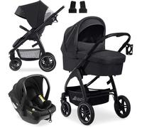 hauck Poussette 3 en 1 Saturn R Inclus Siege Auto Bebe, Nacelle Bebe, Siege Reversible Inclinable Des la Naissance jusqu'a 22 kg