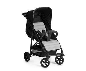 hauck Poussette Canne Compacte Rapid 4, dès la Naissance, Jusqu'à 25kg, Légère, Pliable, Fonction Allongée, Réglable en Hauteur, Grand Panier, Caviar Silver