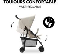 HAUCK - Poussette canne - SPORT - Pliable & inclinable - Capote Pare-Soleil - 4 roues - Beige