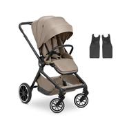 hauck Poussette Compacte Move N Care, de Naissance à 22 kg, Siège Réversible Inclinable, Canopy XL UPF 50+, Roues Caoutchouc avec Suspension, Guidon Réglable, Adaptateurs Inclus, Brun Moka