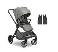 hauck Poussette Compacte Move N Care, de Naissance à 22 kg, Siège Réversible Inclinable, Canopy XL UPF 50+, Roues Caoutchouc avec Suspension, Guidon Réglable, Adaptateurs Inclus, Gris Foncé