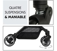 HAUCK - Poussette compacte - TRAVEL N CARE - 4 roues - Pliage à 1 main - Simba